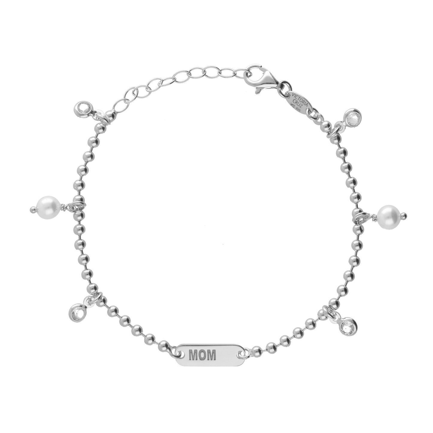 Sterling Silver Bracelet crystals and perals from Mother