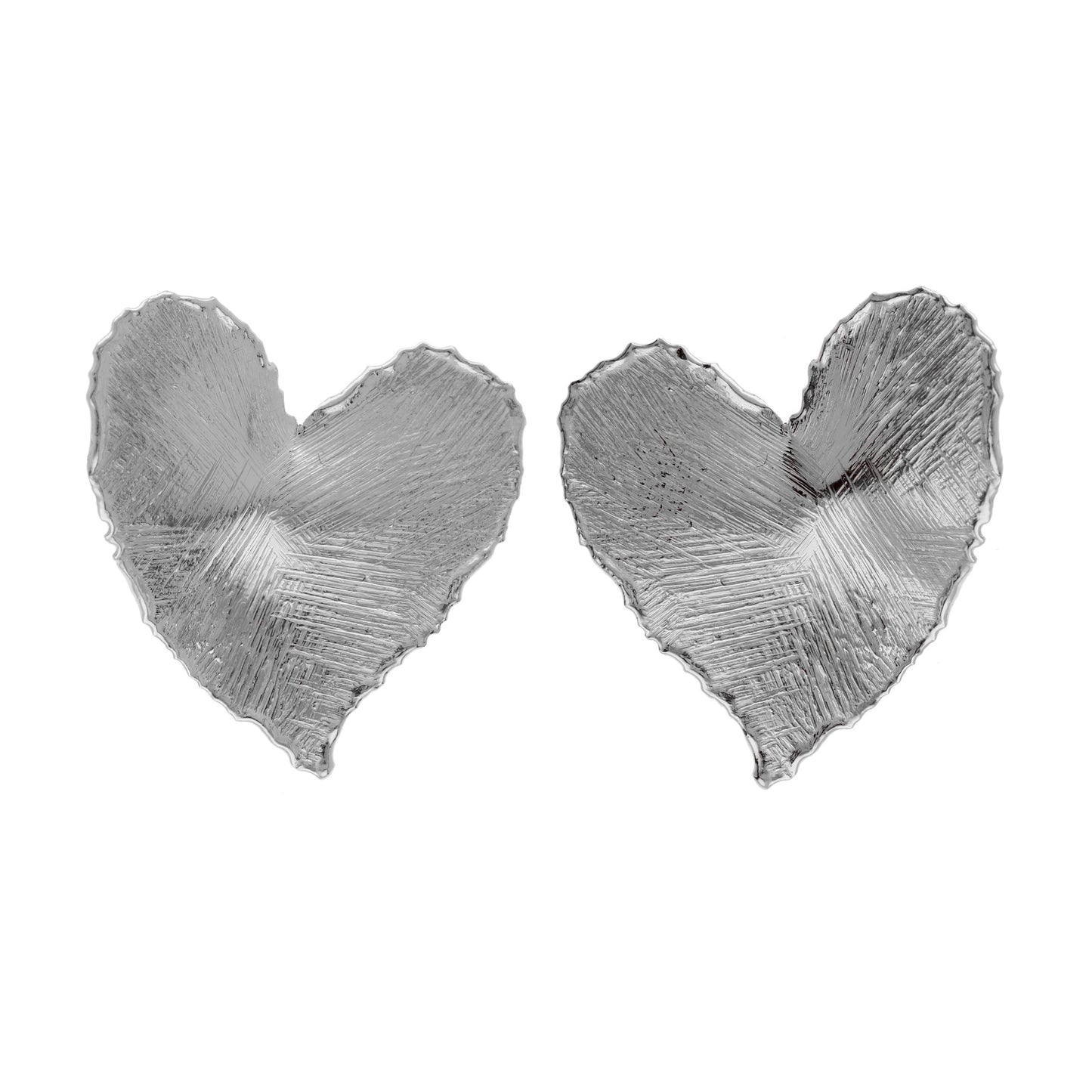 Sterling Silver Short earrings heart from New York