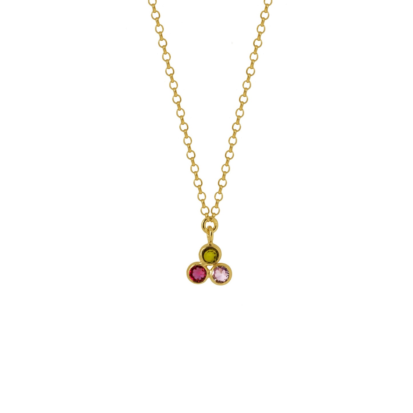 Sterling Silver Short necklace flower multicolor crystal from Juliette