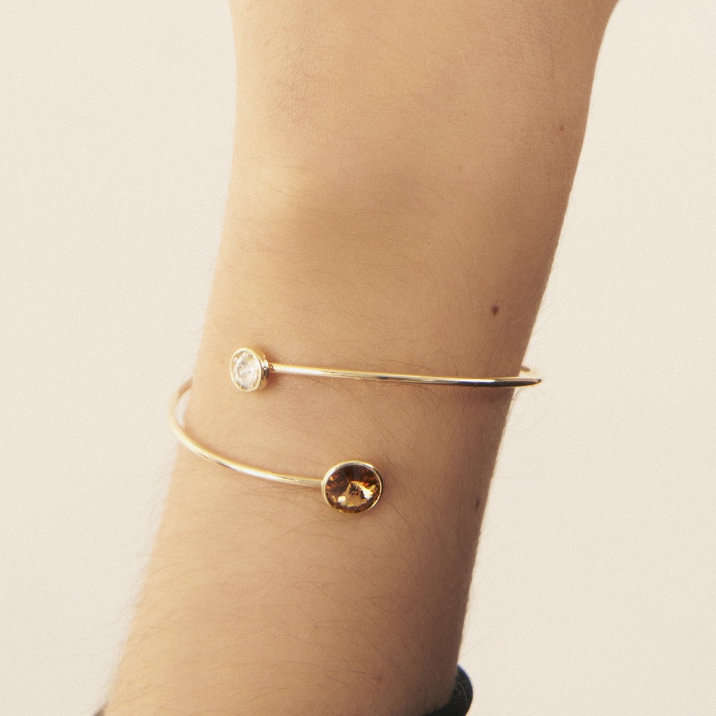 Gold plated Sterling Silver Bracelet crystal from Basic