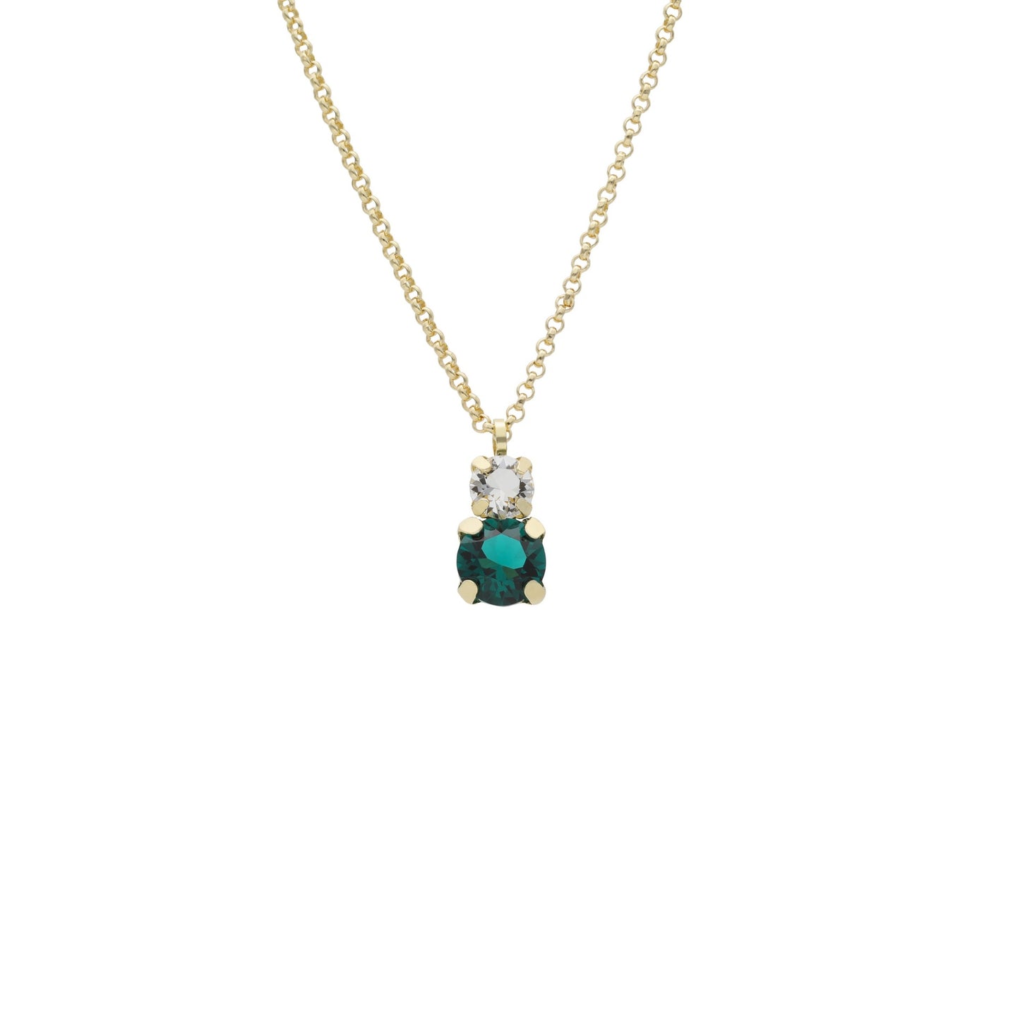 Gold plated Sterling Silver Short necklace crystal from Jasmine