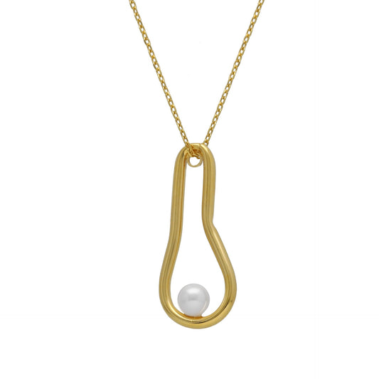 Sterling Silver Short necklace pearl from Milan