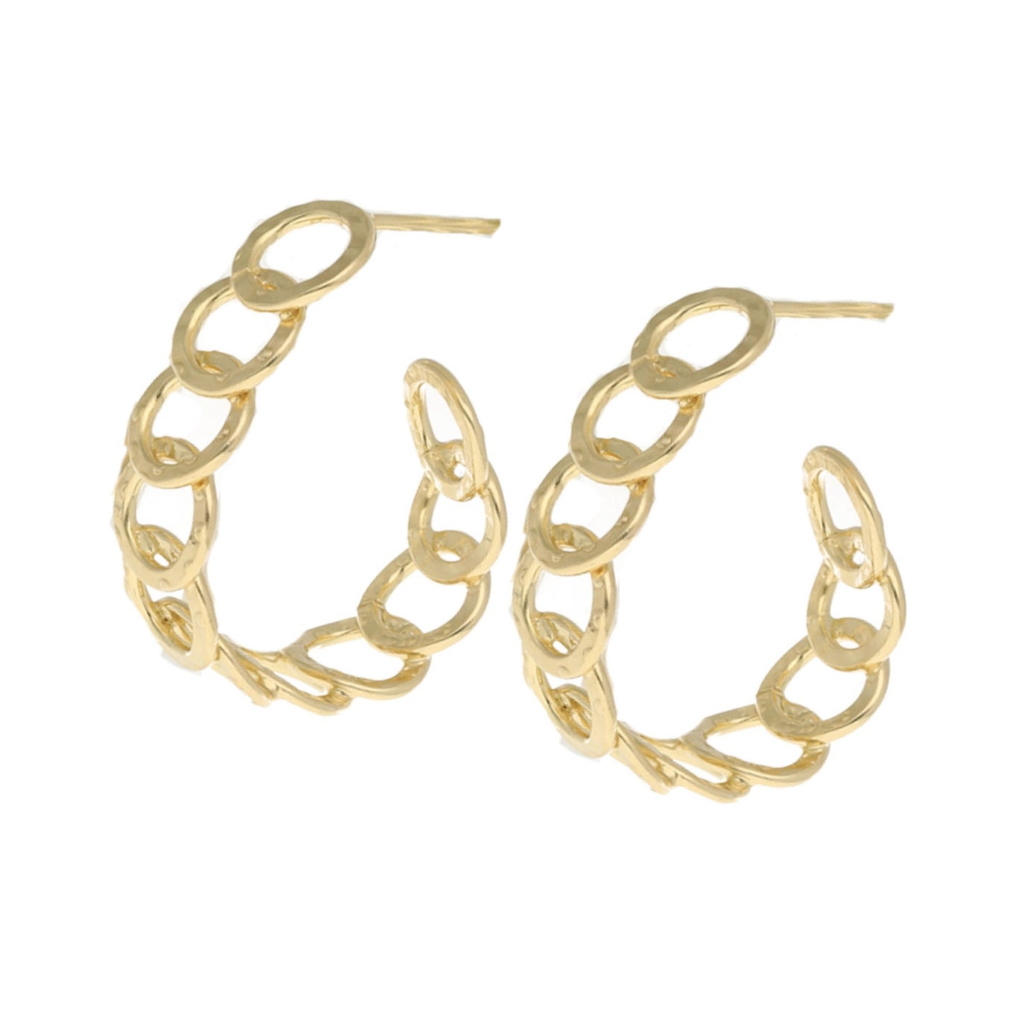 Sterling Silver Long earrings link from Omega