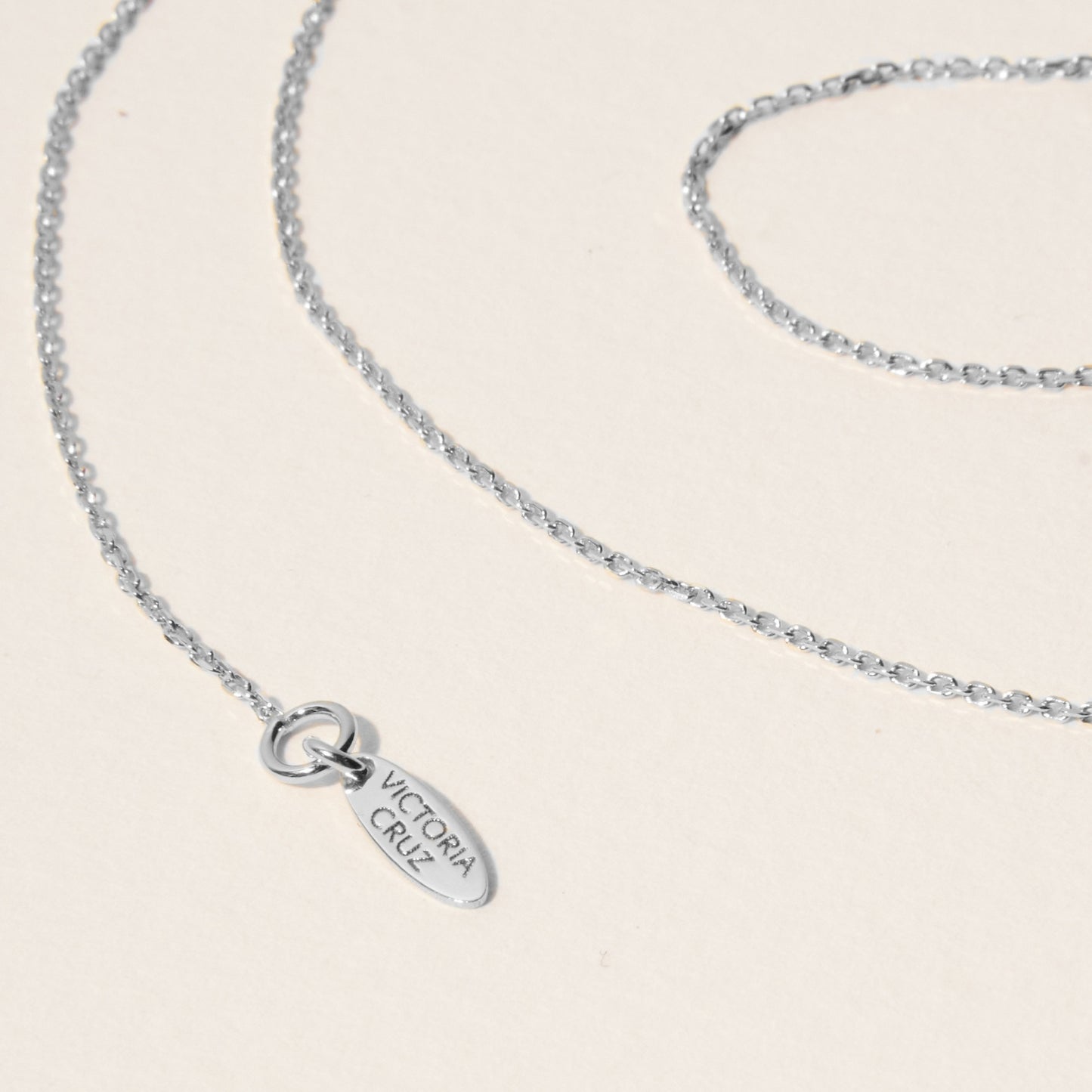 Rhodium Plated Sterling Silver Diamond Chain