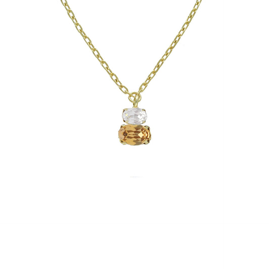 Gold plated Sterling Silver Short necklace crystal from Gemma