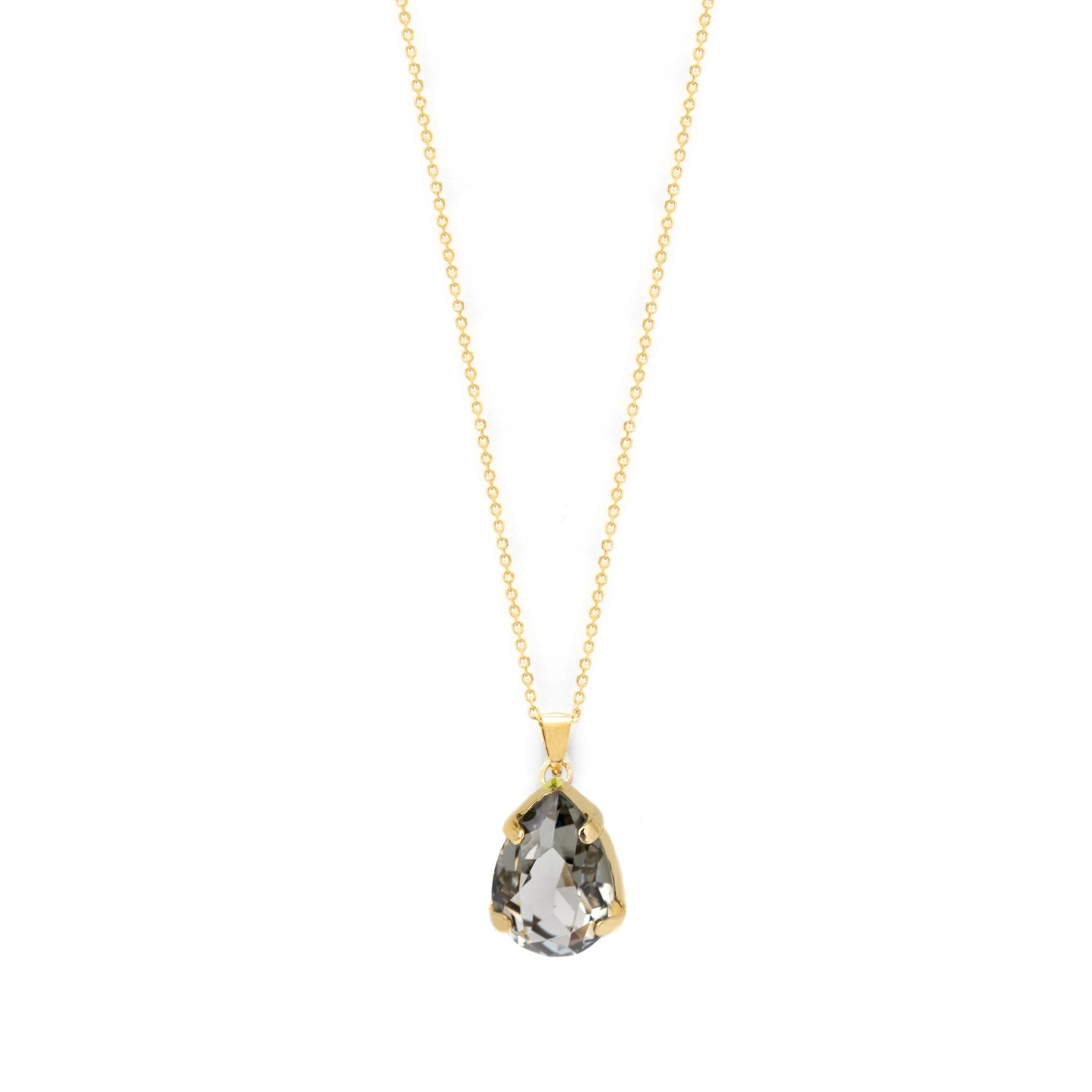 Gold plated Sterling Silver Short necklace drop crystal from Louis