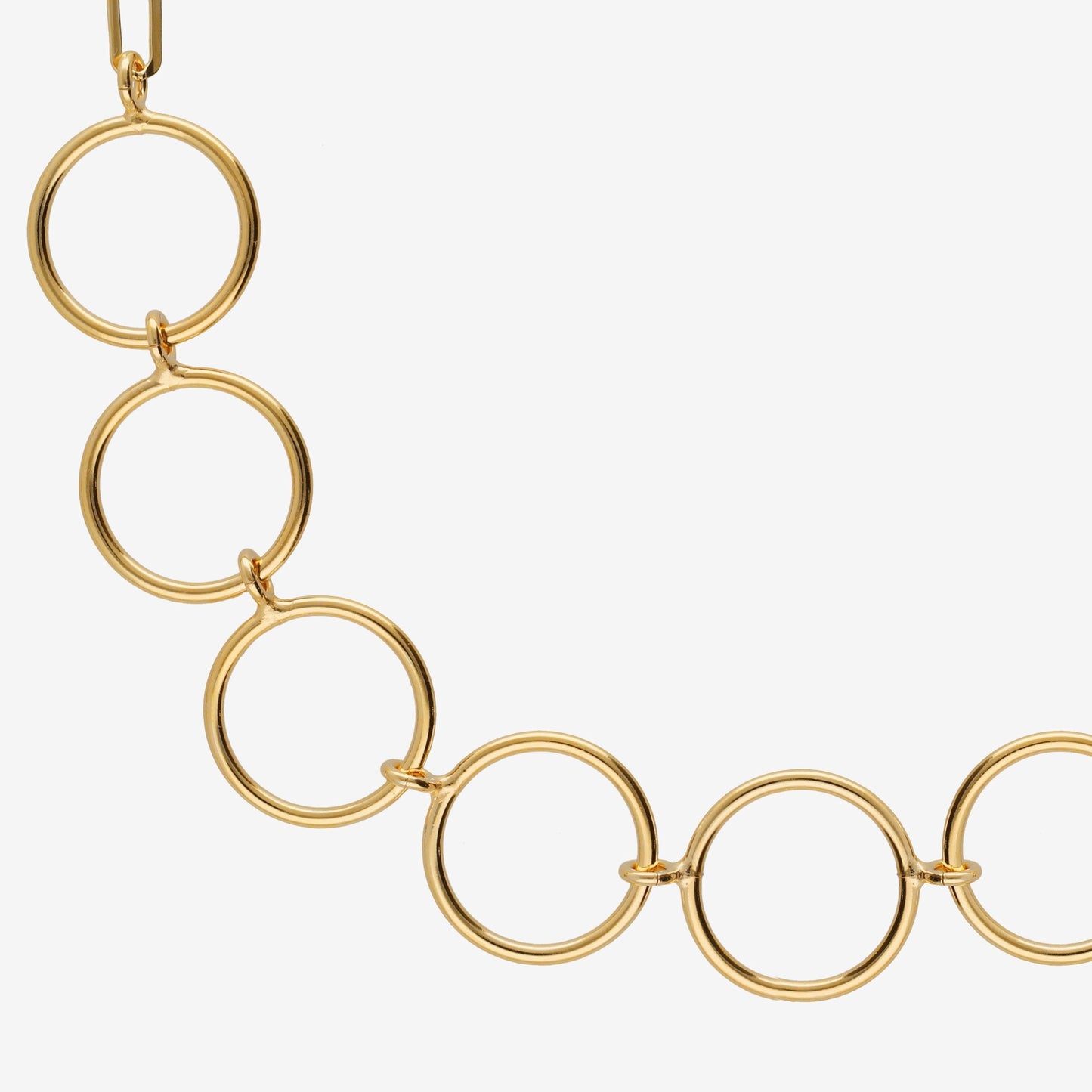 Gold plated Sterling Silver Short necklace circle from Odele