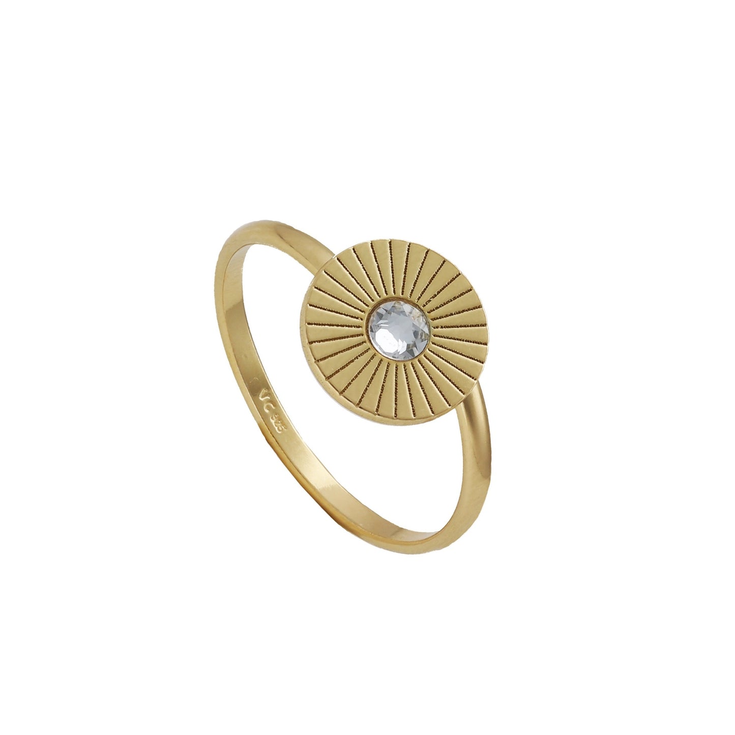 Gold plated Sterling Silver Adjustable ring circle white pearl rom Gypsy