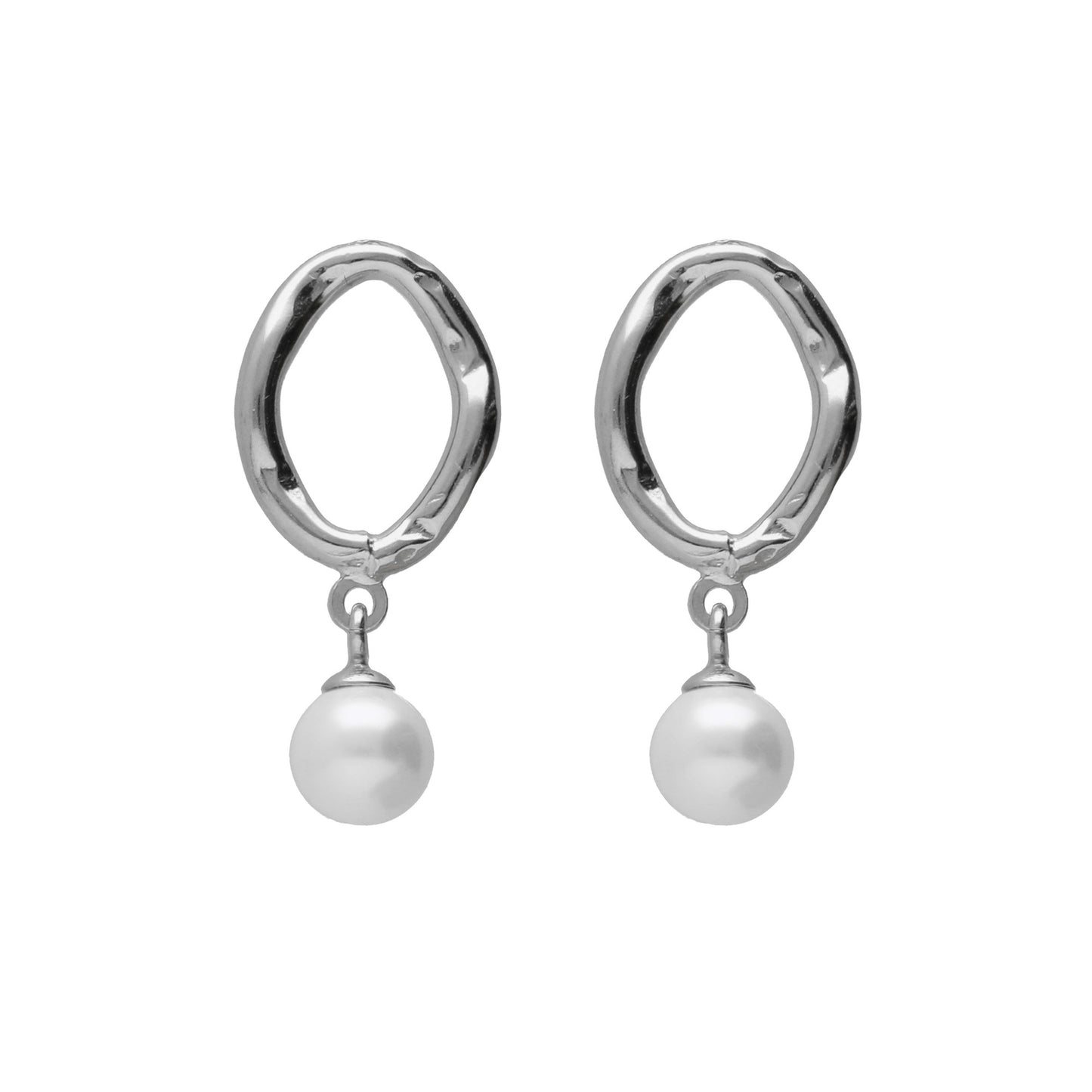 Sterling Silver Long earrings pearl from Radiance