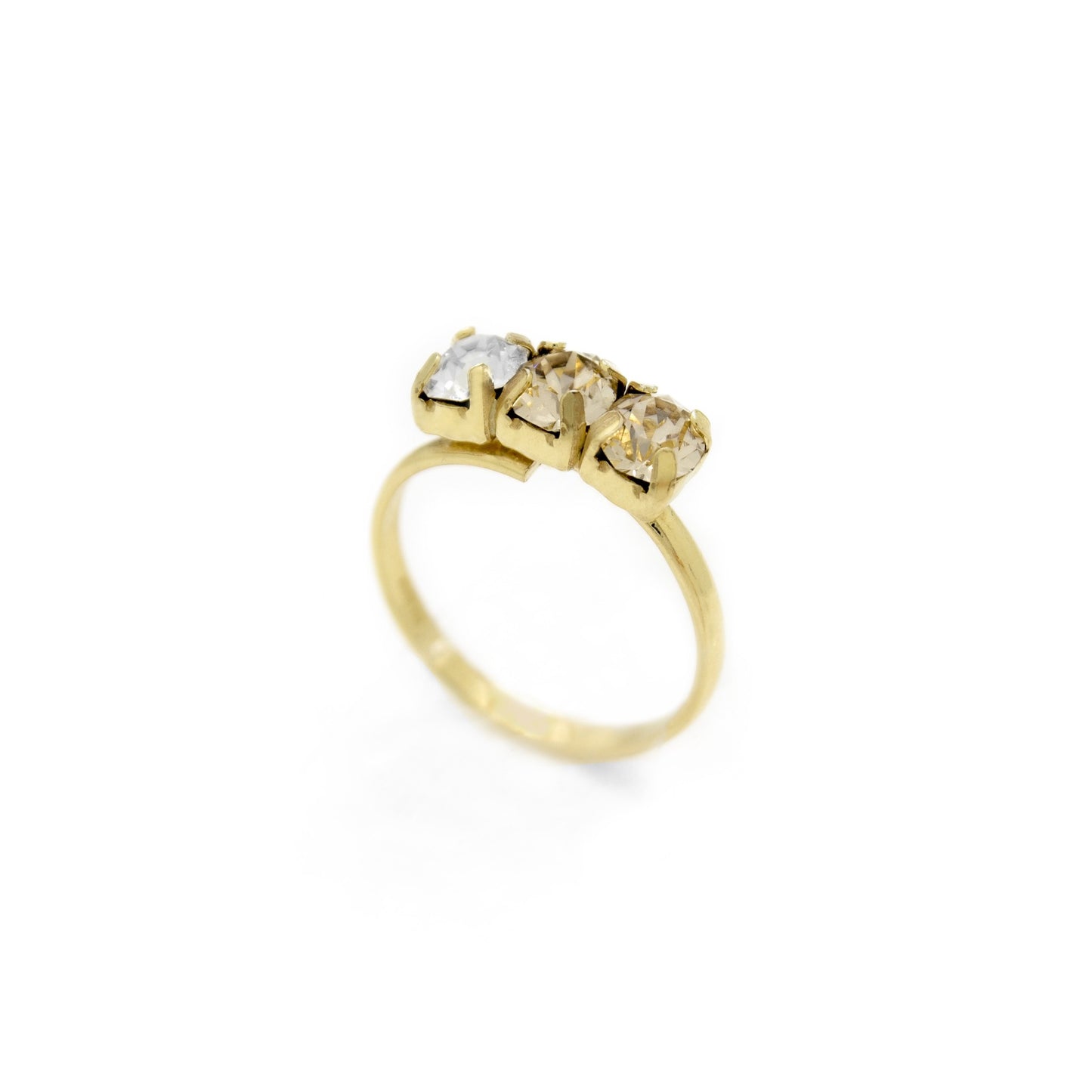 Gold plated Sterling Silver Ring crystal from Aura