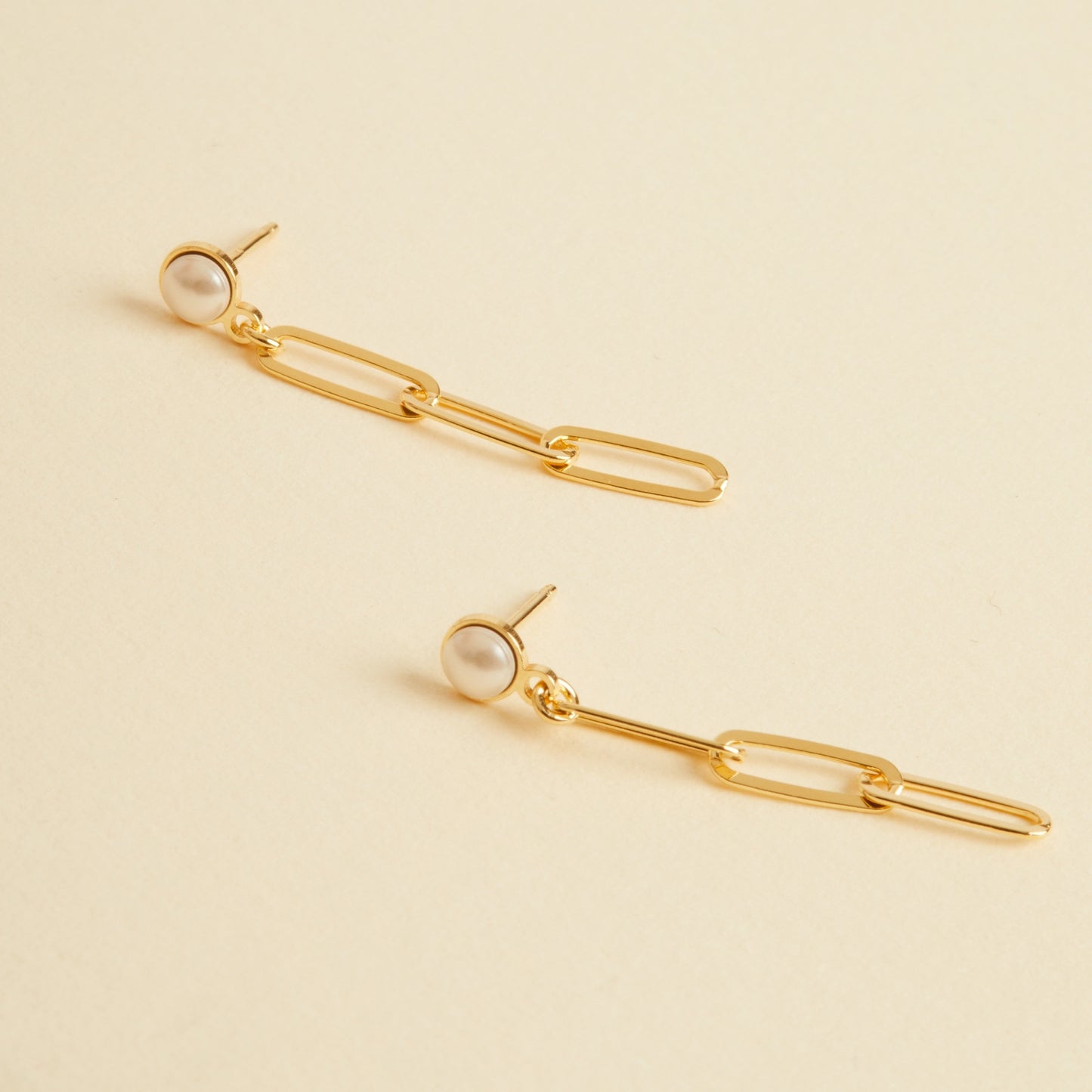 Gold plated Sterling Silver Long earrings crystal from Greta