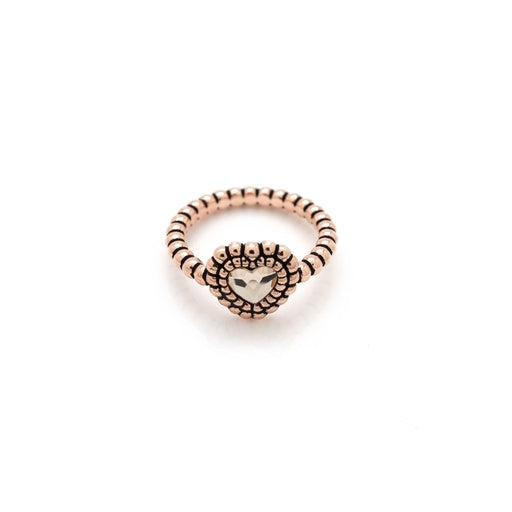 Rose Gold plated Sterling Silver Ring crystal from Etrusca