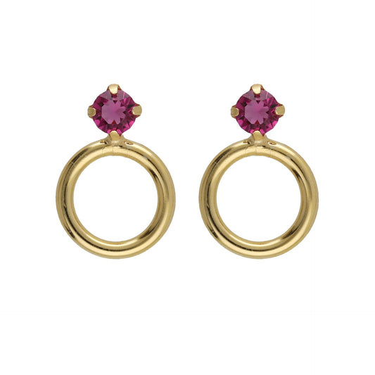 Gold plated Sterling Silver Short earrings crystal from Odele