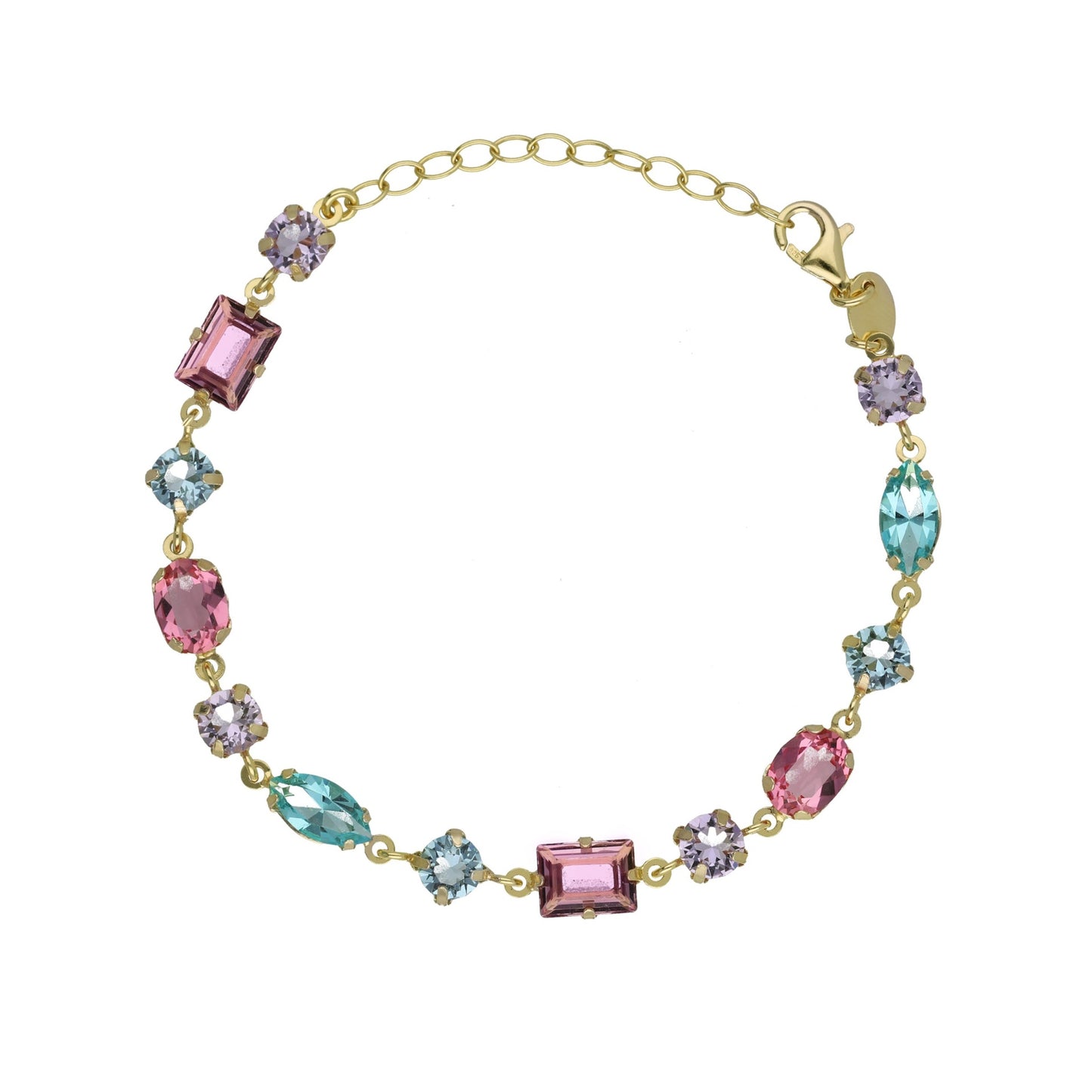 Pulsera cristal multicolor en Plata de Sabina