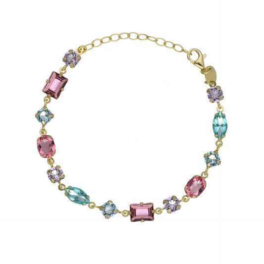 Pulsera cristal multicolor en Plata de Sabina