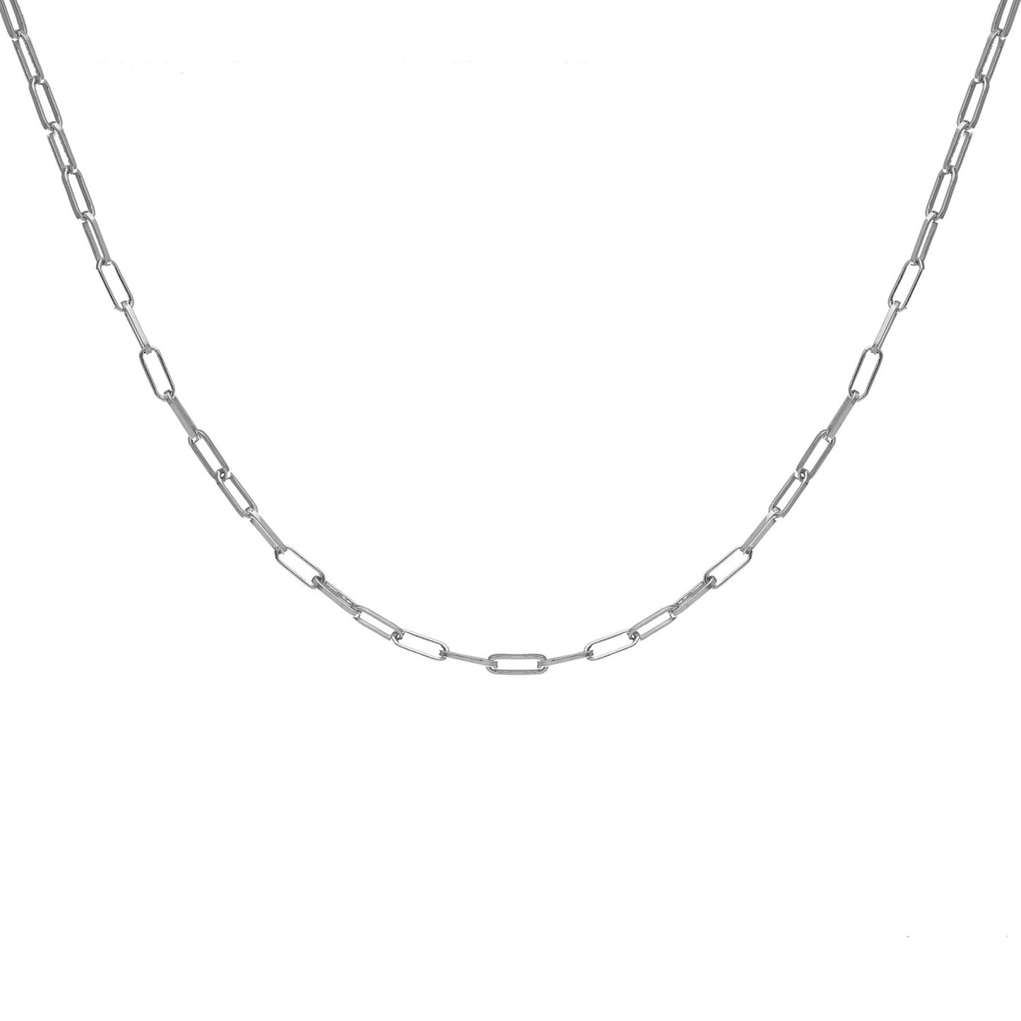 Rhodium Plated Sterling Silver Chain