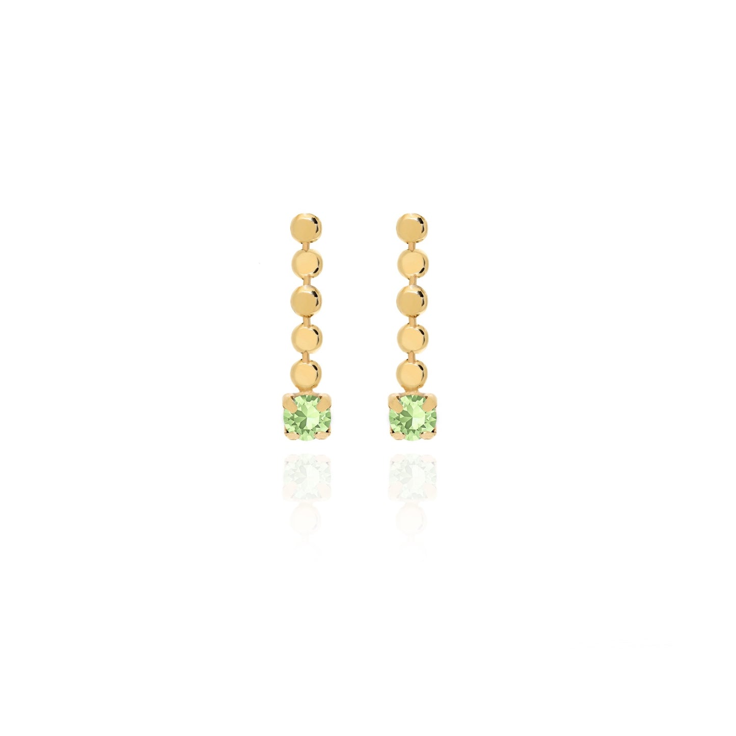 Gold plated Sterling Silver Long earrings crystal from Niwa