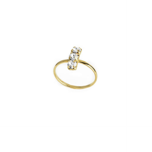 Sterling Silver Ring white crystal from Caterina