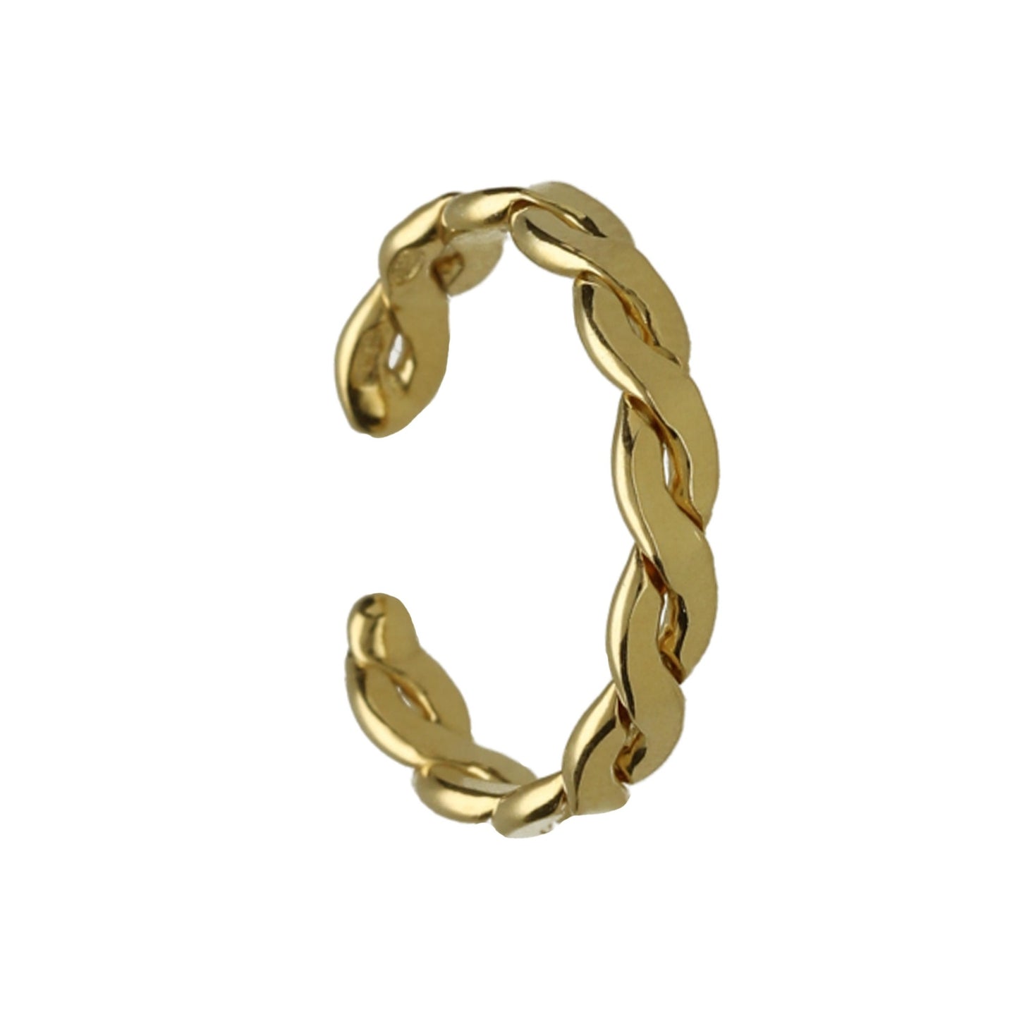 Sterling Silver Adjustable ring braided from Fluency