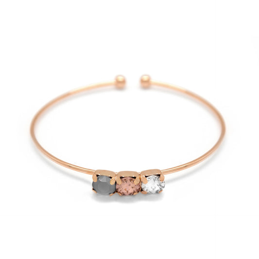 Rose Gold plated Sterling Silver Bracelet crystal from Aura