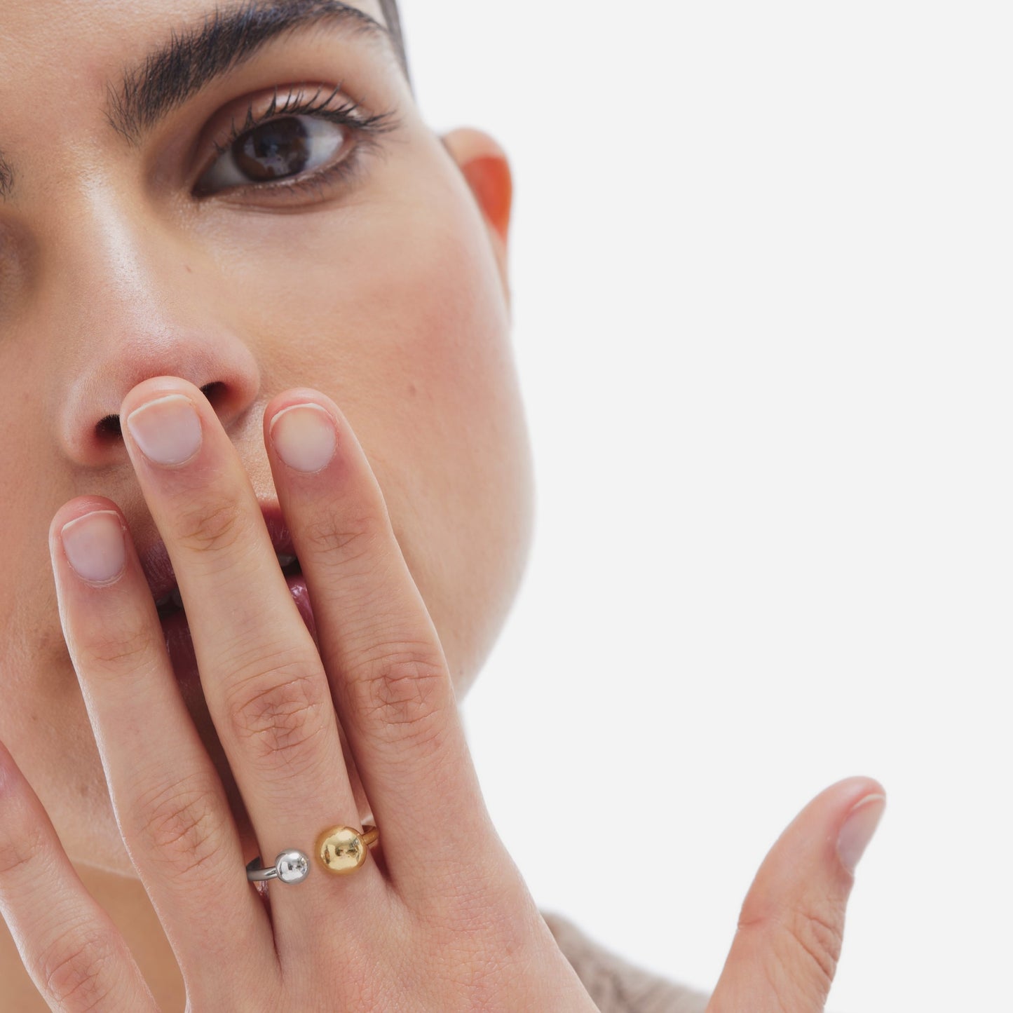 Sterling Silver Adjustable ring sphere from Copenhagen