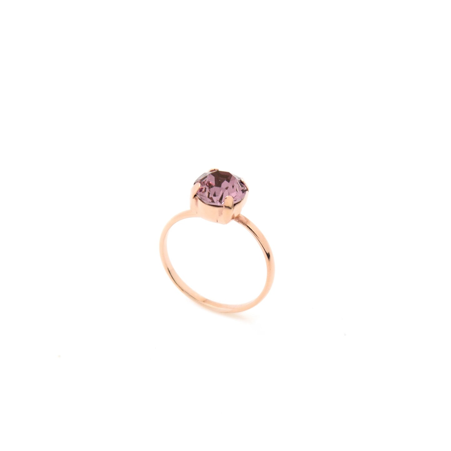 Rose Gold plated Sterling Silver Ring circle crystal from Celine