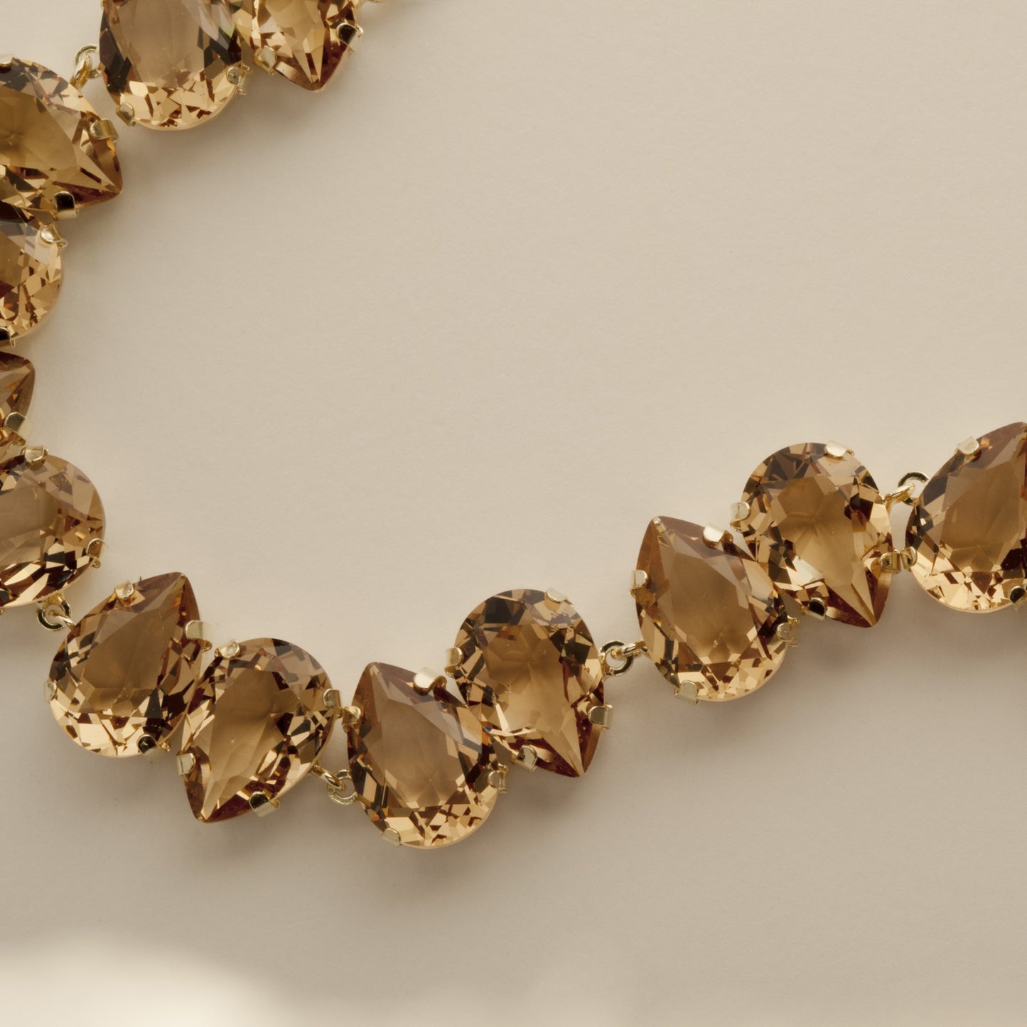 Gold plated Sterling Silver Bracelet drop Brown crystal from Magnolia