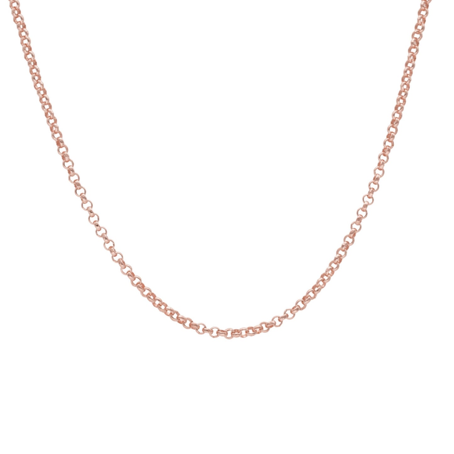 Rose Gold plated Sterling Silver Rolo Chain