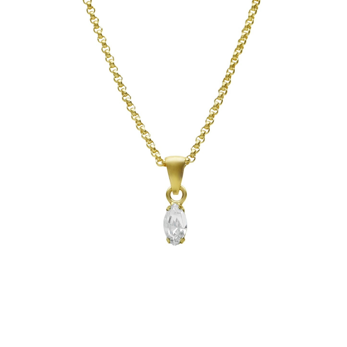 Gold plated Sterling Silver Short necklace crystal from Bianca