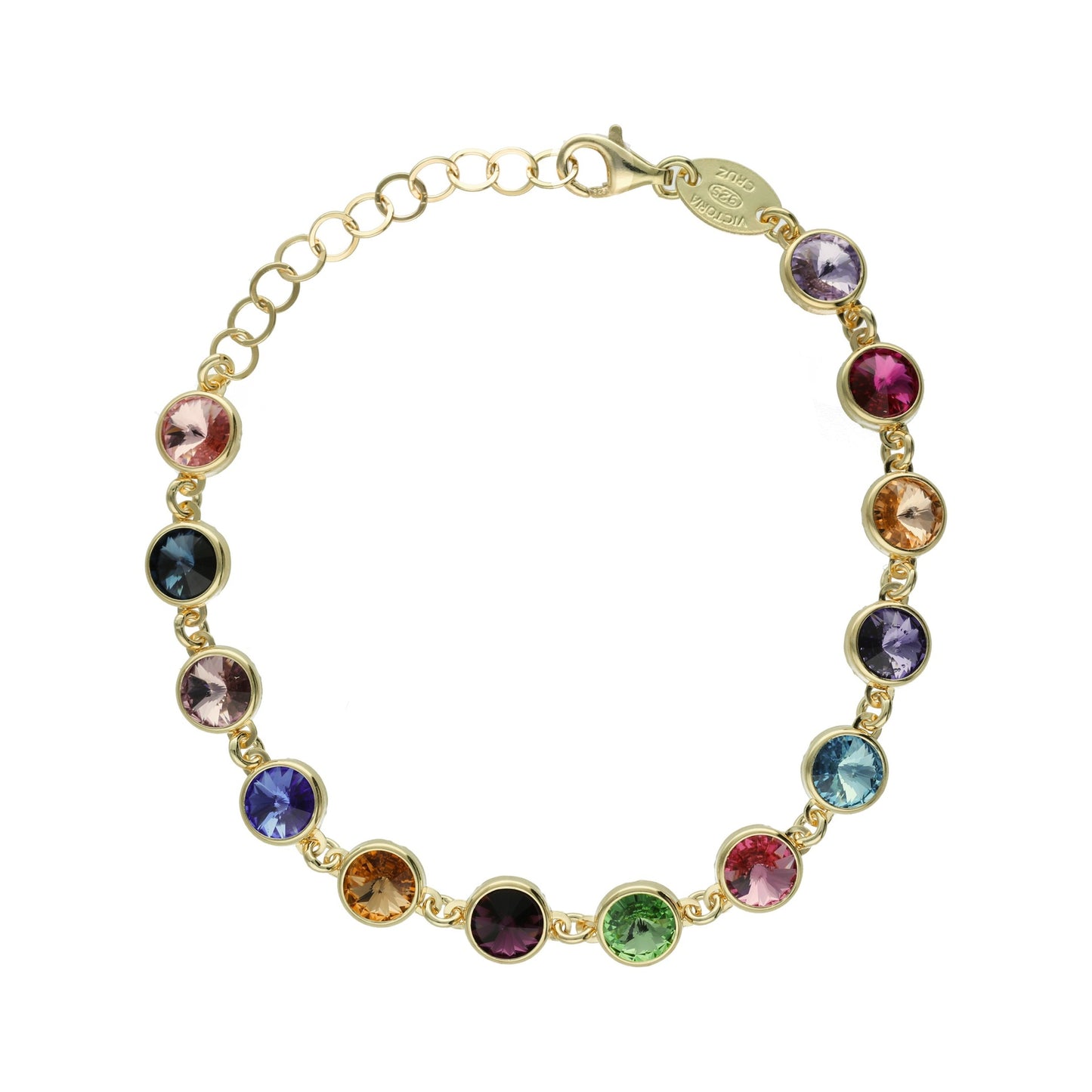 Gold plated Sterling Silver Bracelet circle crystal from Carmen