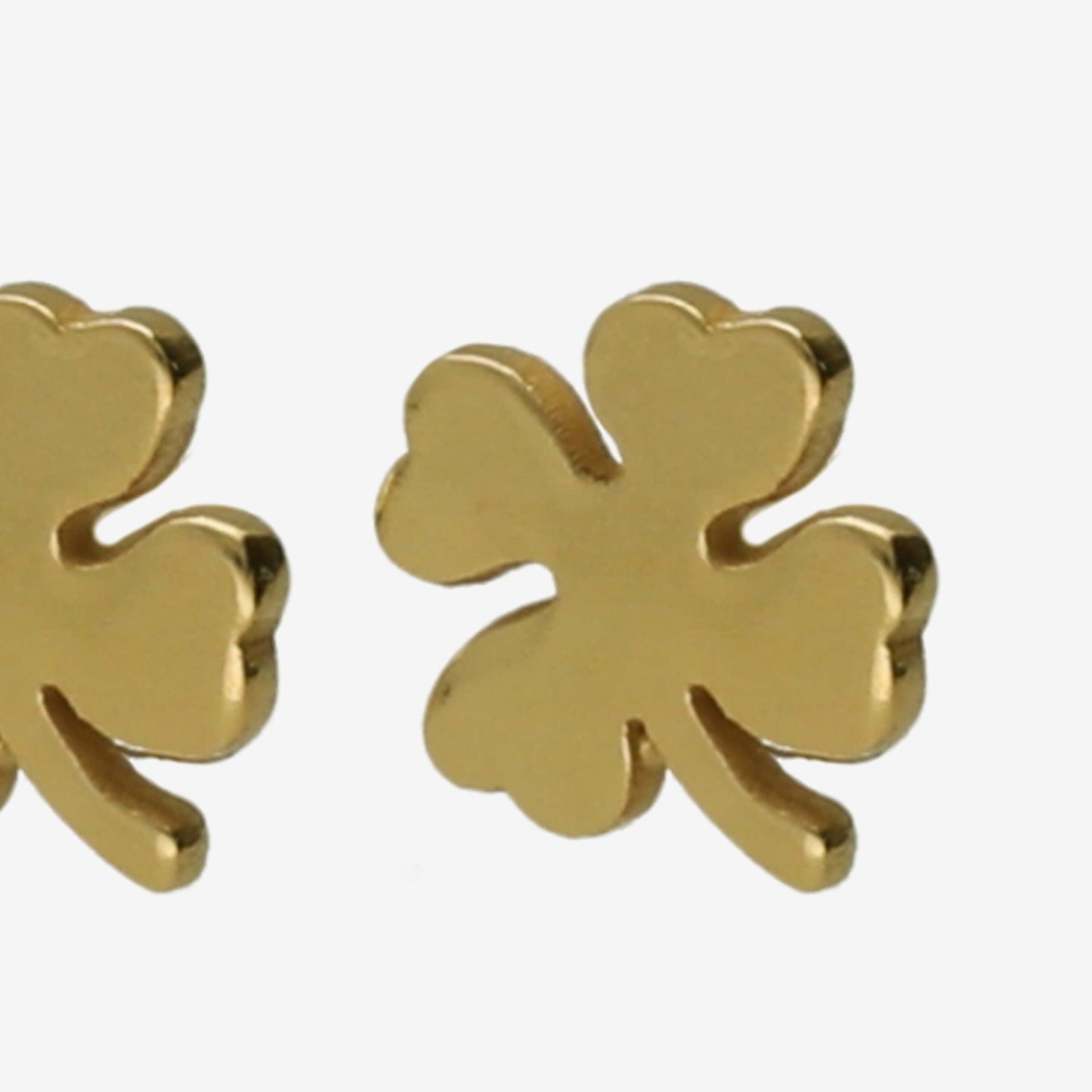 Gold plated Sterling Silver Stud earrings clover from Bliss