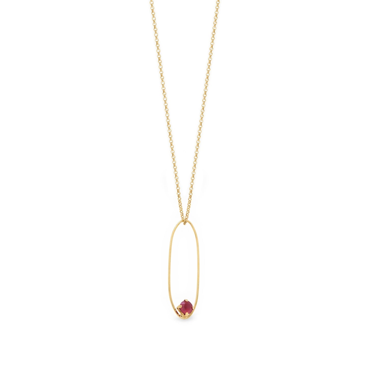 Gold plated Sterling Silver Long necklace crystal from Arty