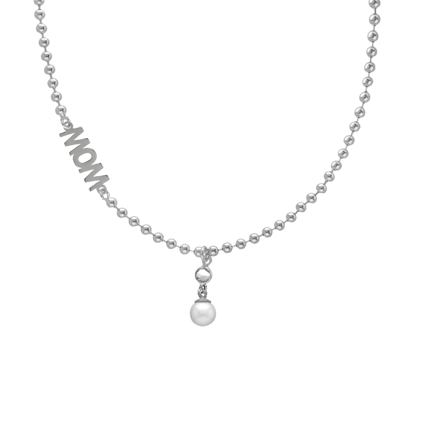 Sterling Silver Short necklace pearl from Mother