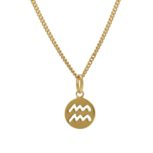 Gold plated Sterling Silver Short necklace horoscope from Astra