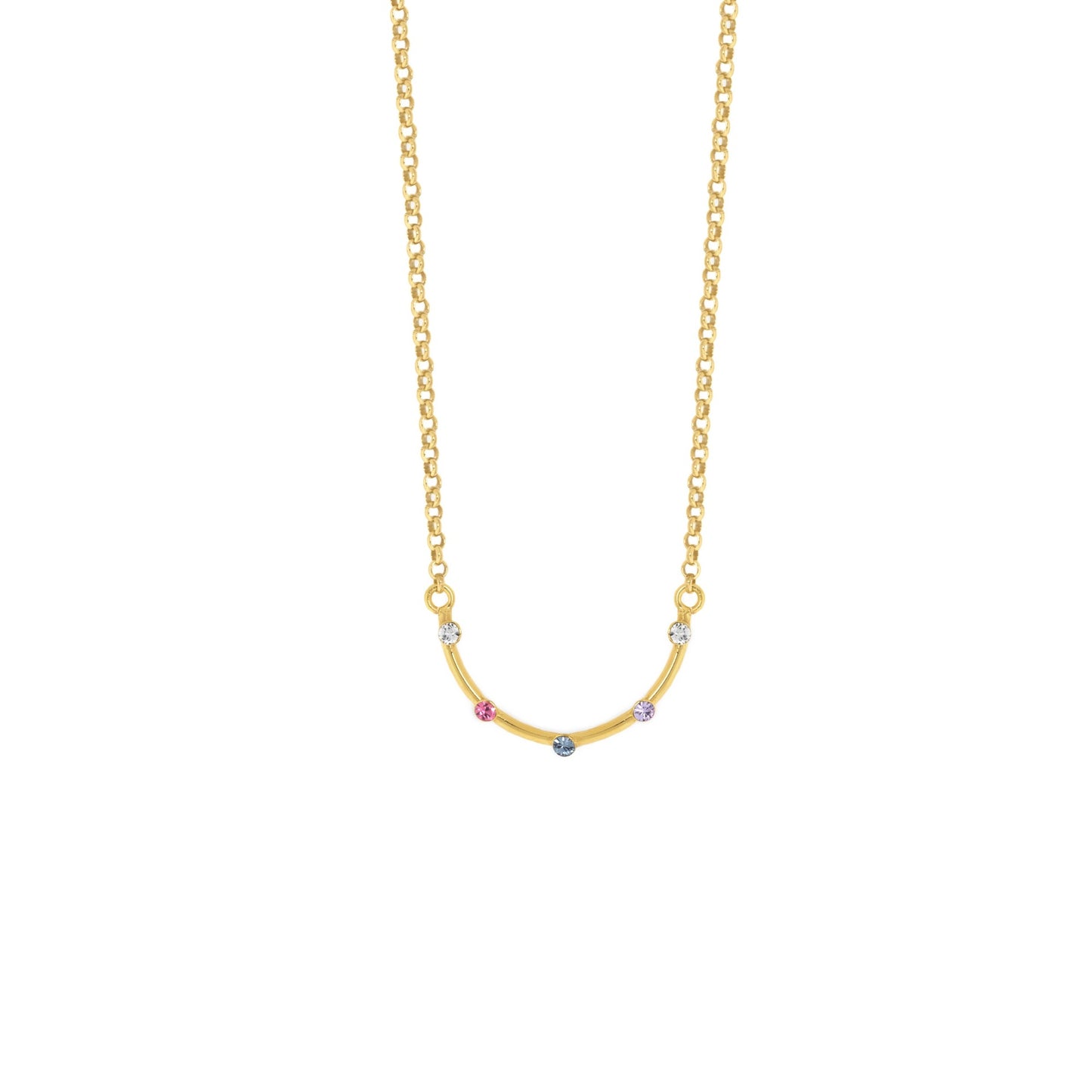 Gold plated Sterling Silver Short necklace crystal from Iris