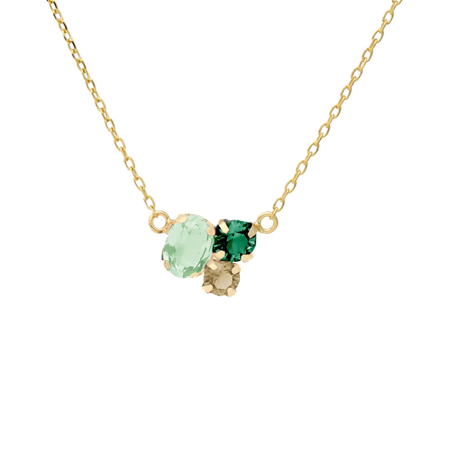 Gold plated Sterling Silver Short necklace crystal from Alexandra