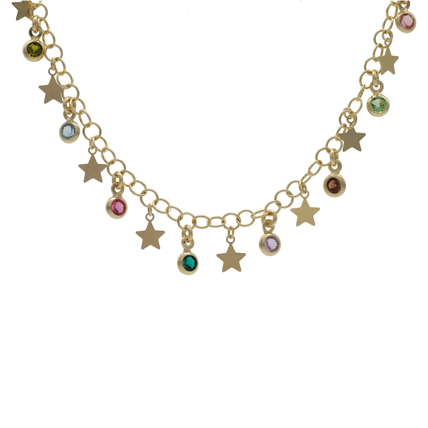 Sterling Silver Short necklace multicolor crystal from Alice