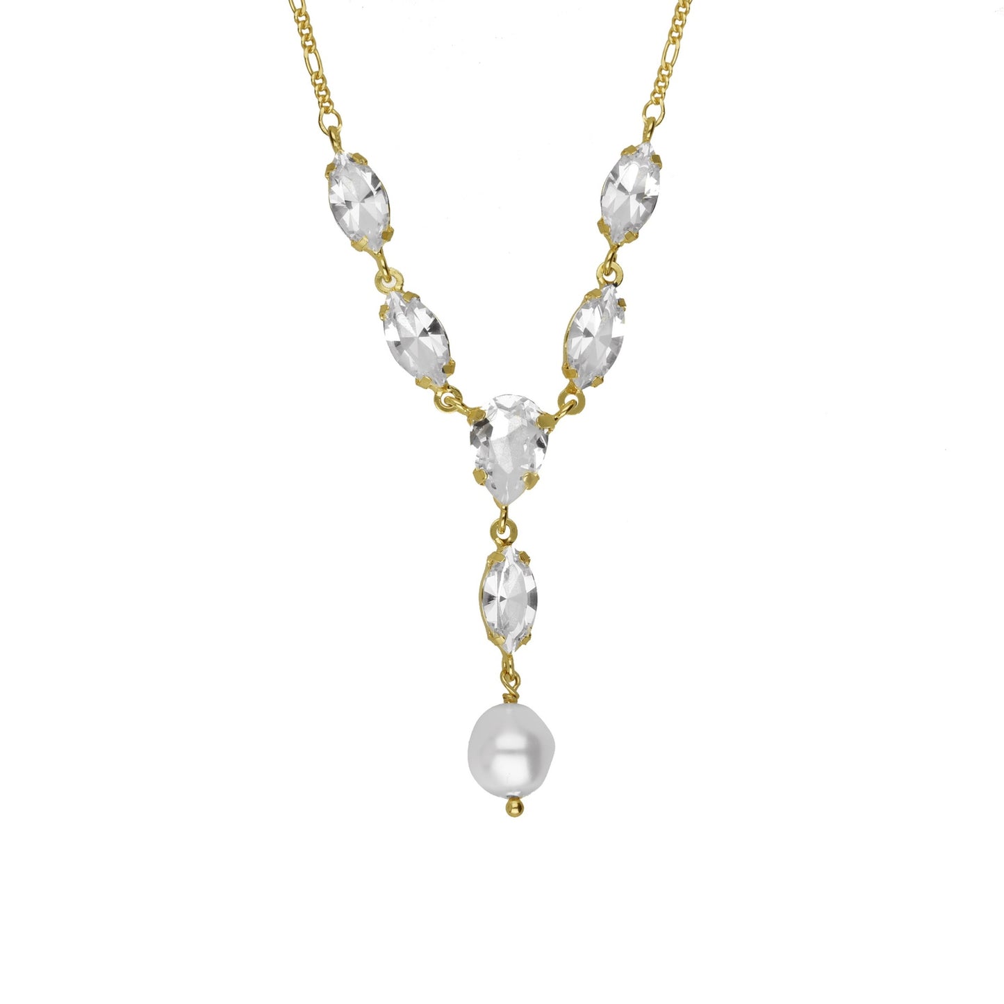 Sterling Silver Long necklace pearl from Purpose