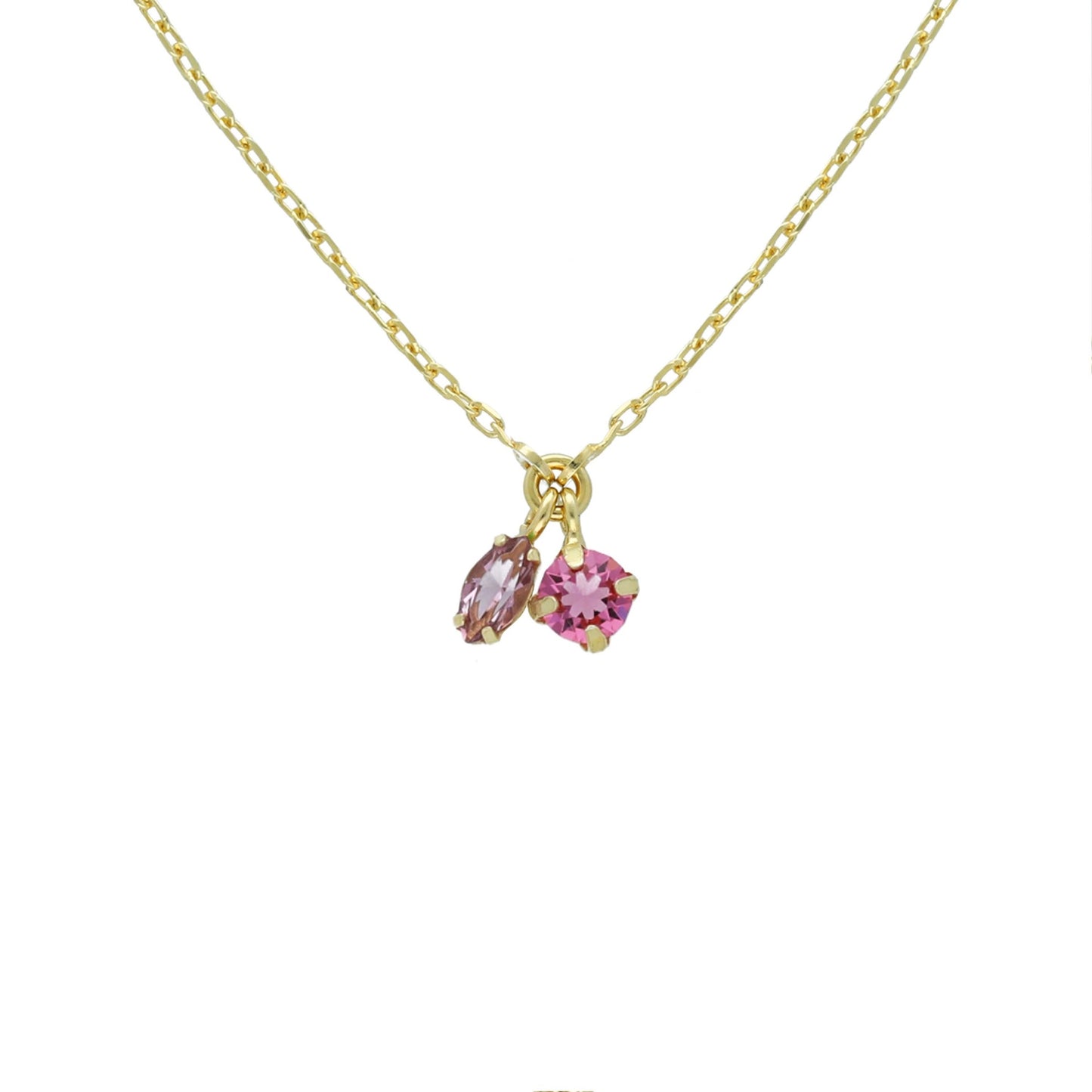 Gold plated Sterling Silver Short necklace crystal from Belle