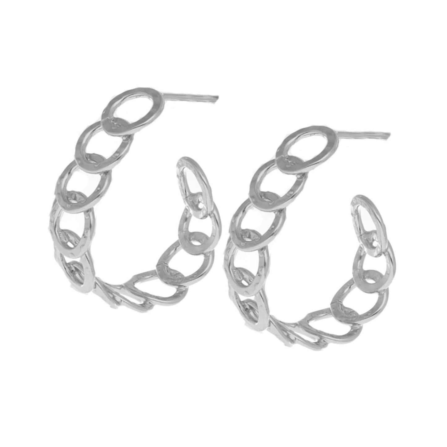 Sterling Silver Long earrings link from Omega