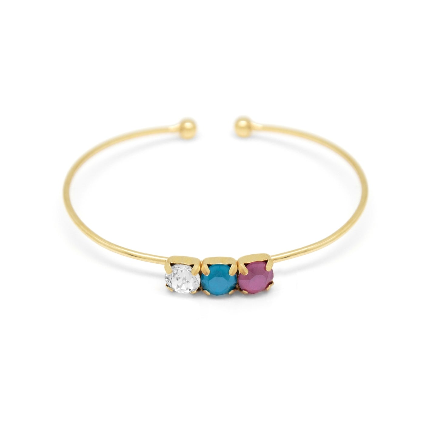 Gold plated Sterling Silver Bracelet crystal