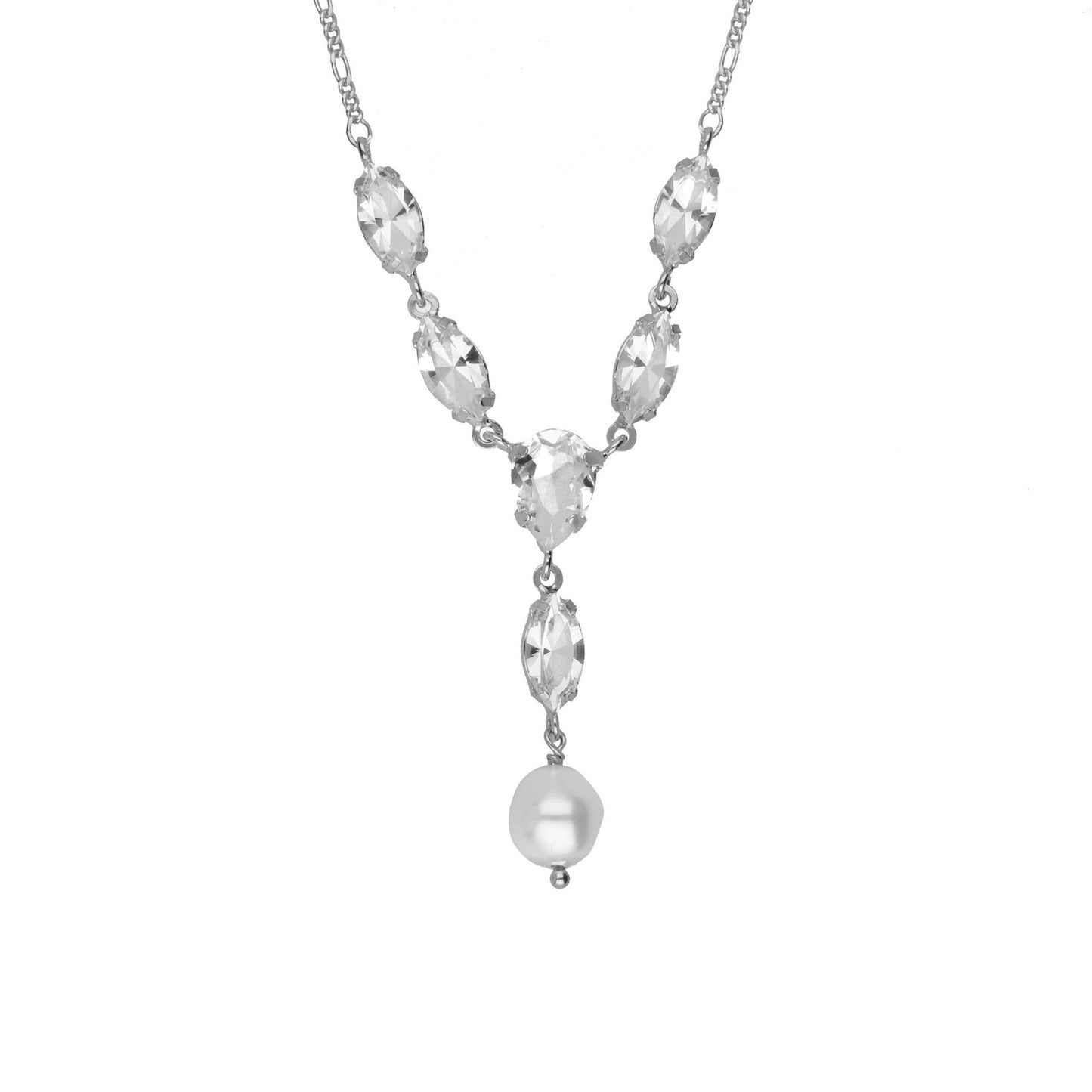 Sterling Silver Long necklace pearl from Purpose