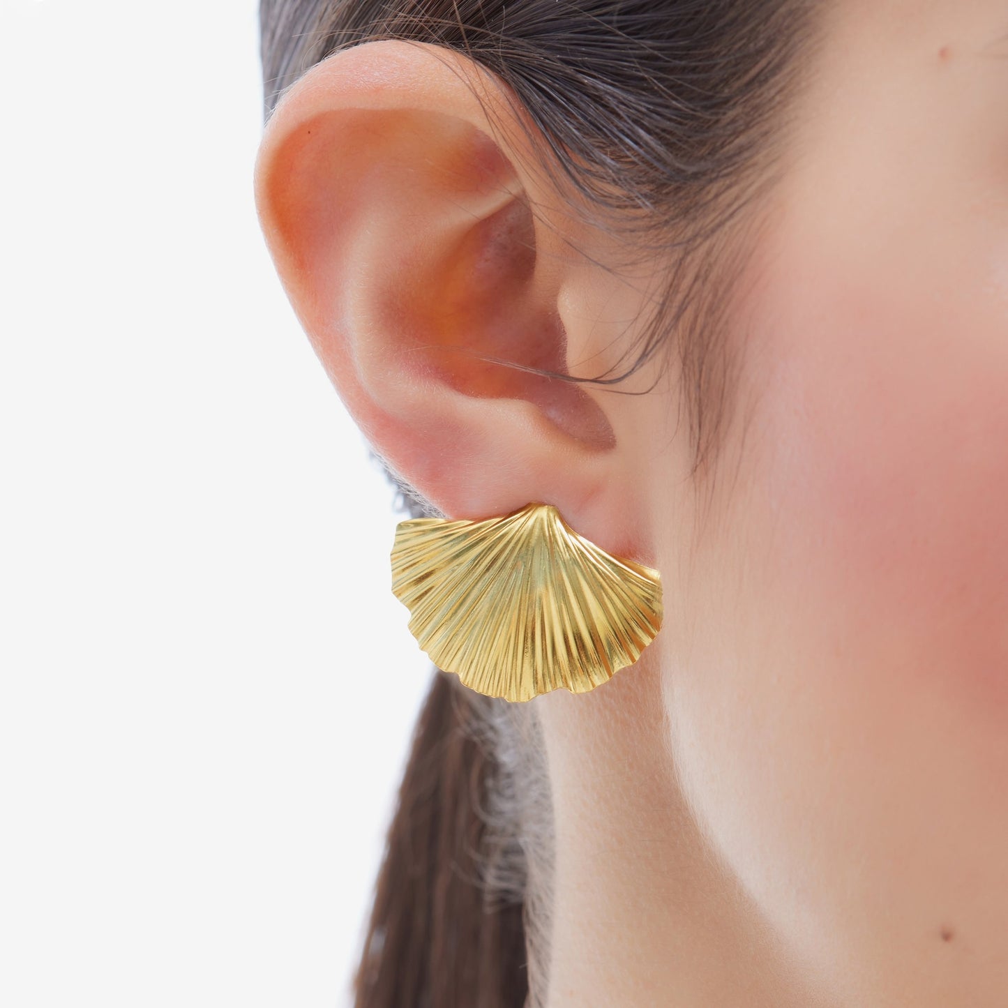 Sterling Silver Short earrings fan from Tokyo