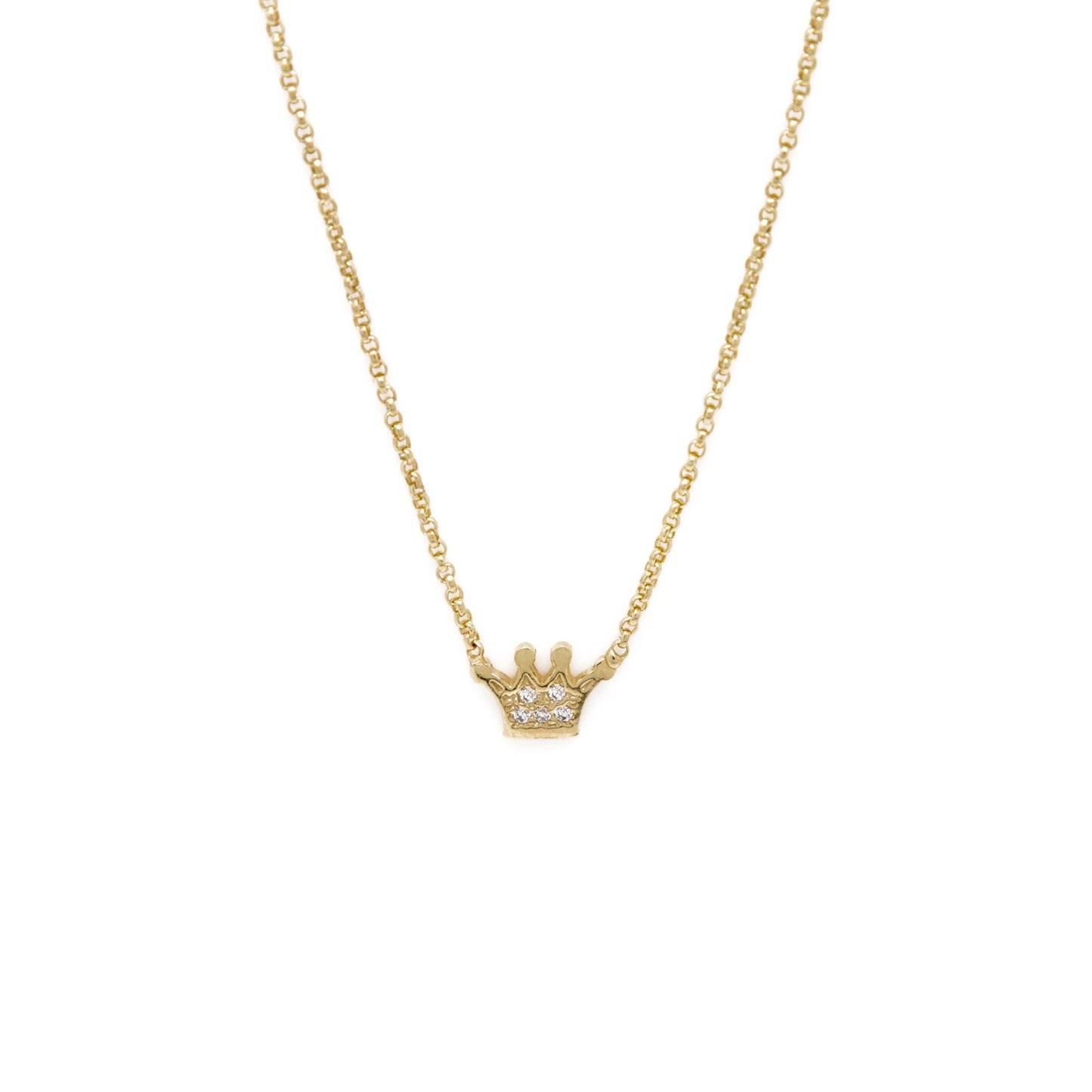 Gold plated Sterling Silver Short necklace crystal from Kids