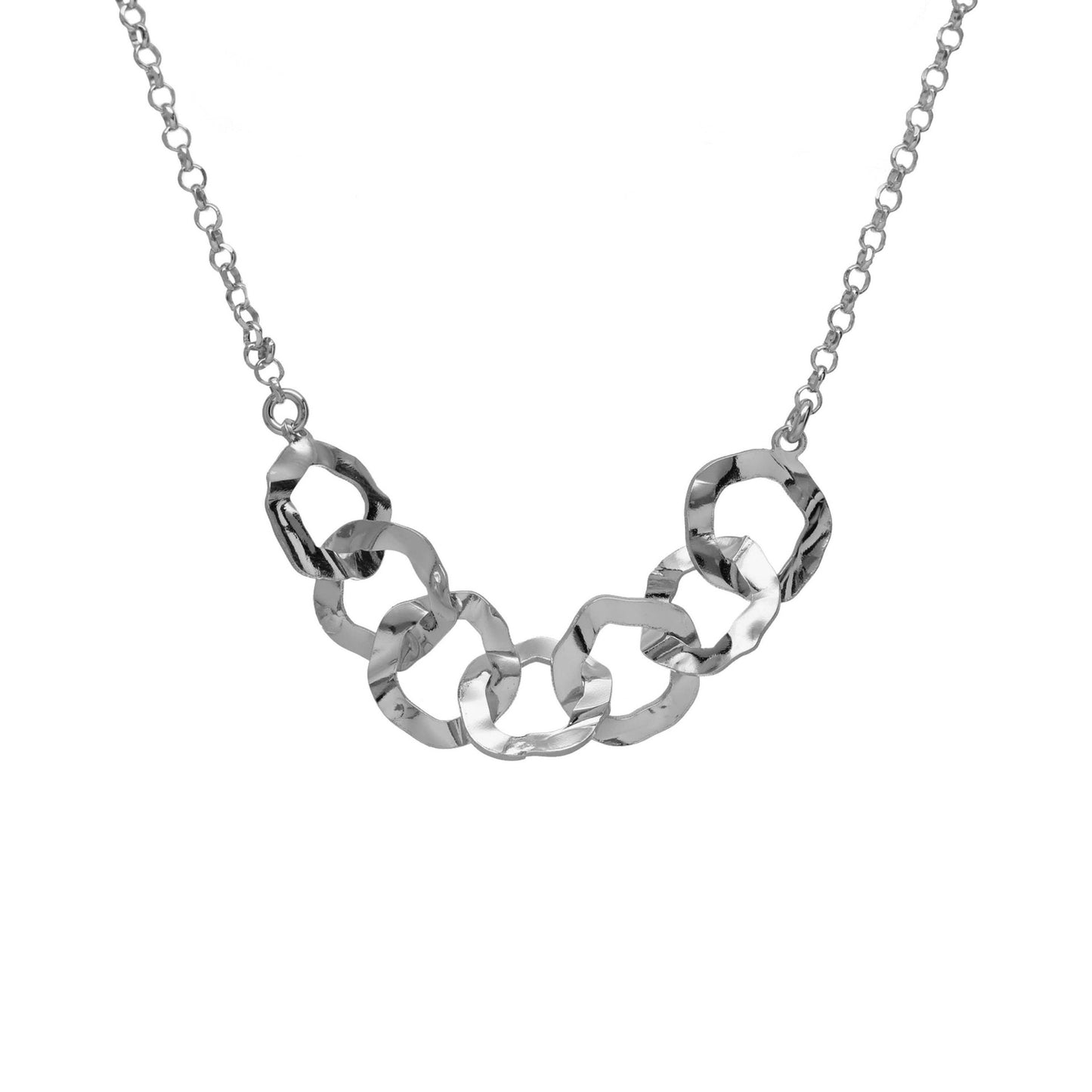 Sterling Silver Short necklace circle from Essence