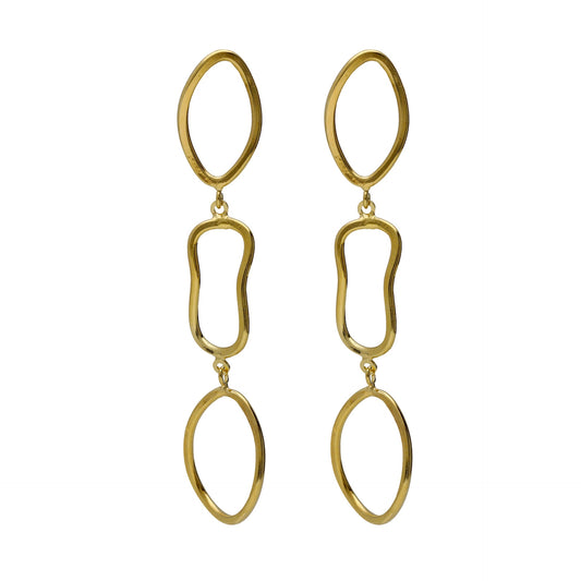 Gold plated Sterling Silver Long earrings from Prisme