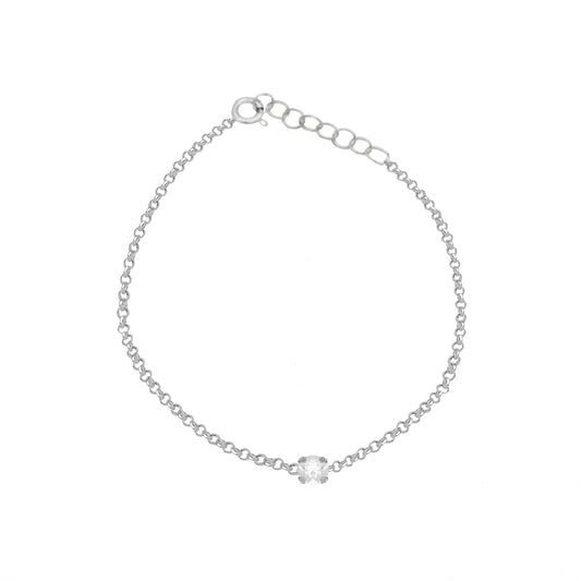 Rhodium Plated Sterling Silver Bracelet crystal from Celine