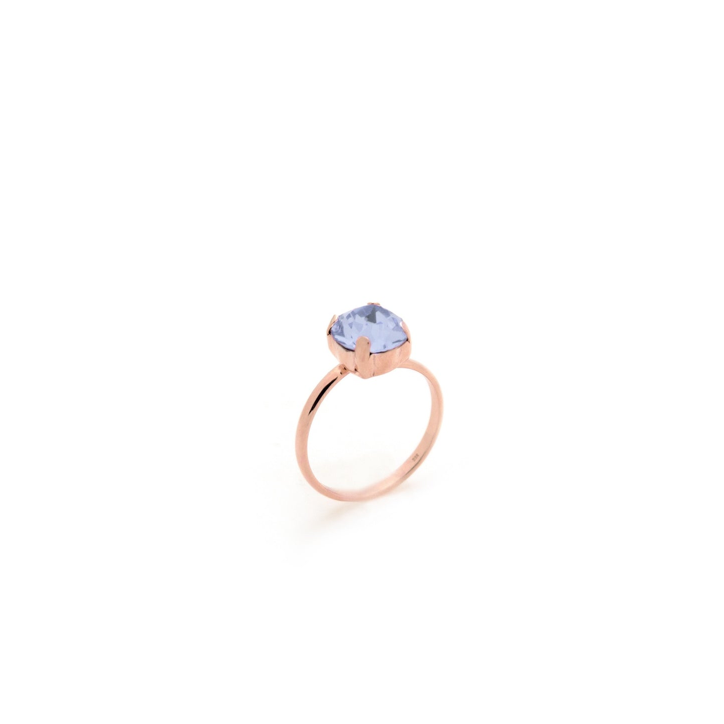 Rose Gold plated Sterling Silver Ring circle crystal from Celine