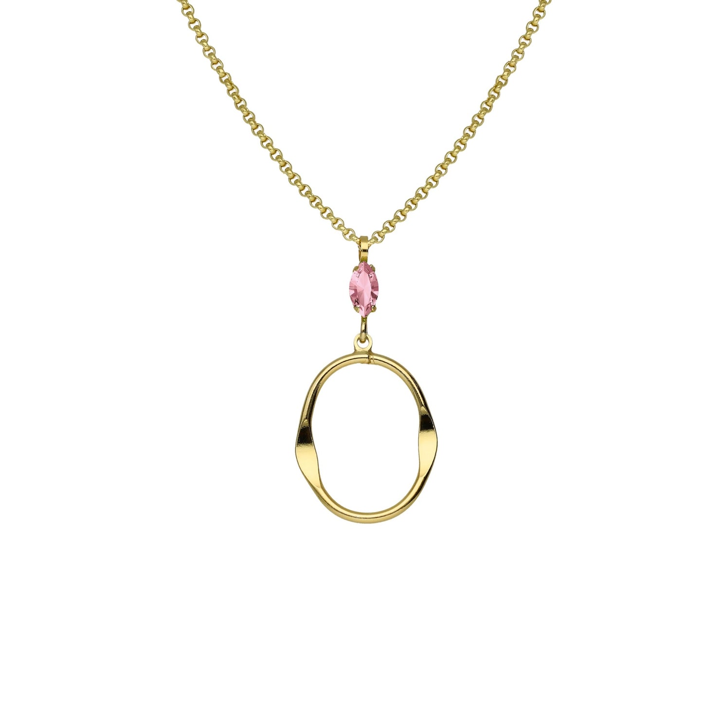 Gold plated Sterling Silver Short necklace crystal from Eleonora