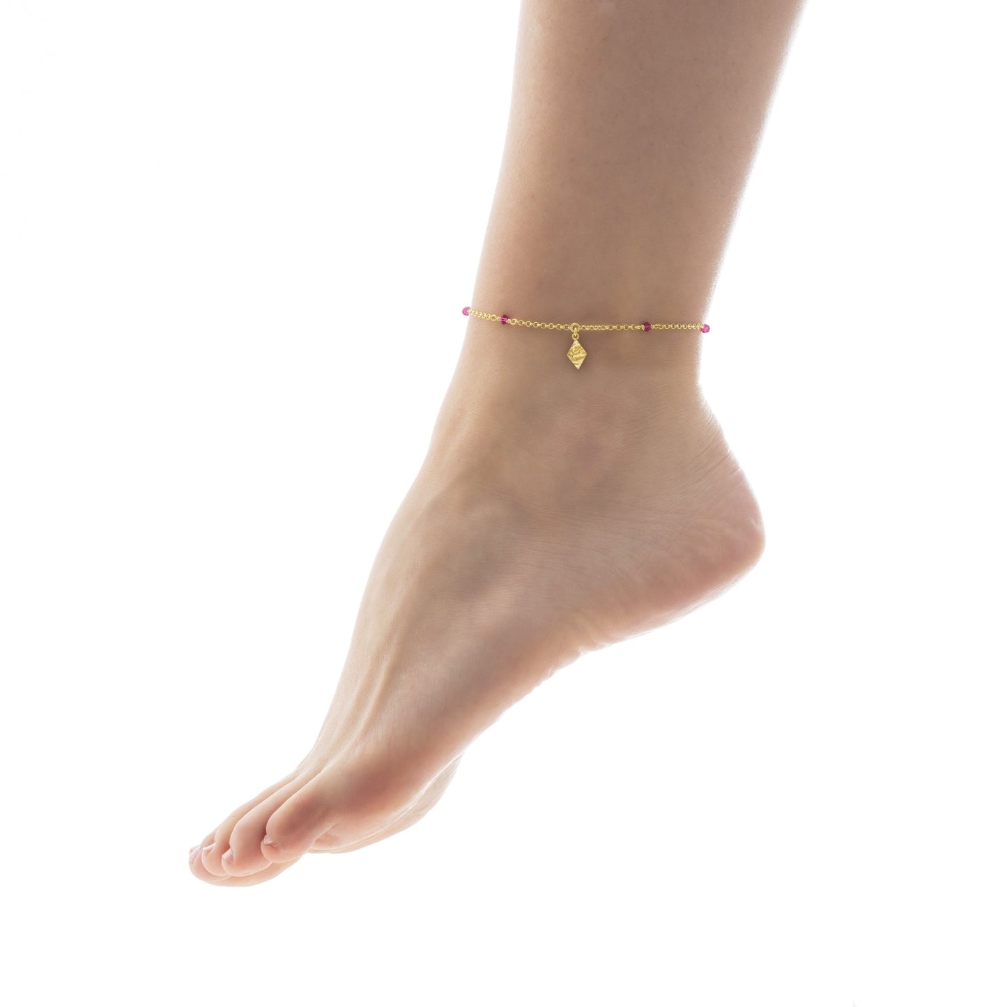 Sterling Silver Anklet crystal